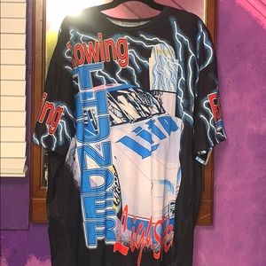 Shein Oversized Tee Slogan Car Graphic 